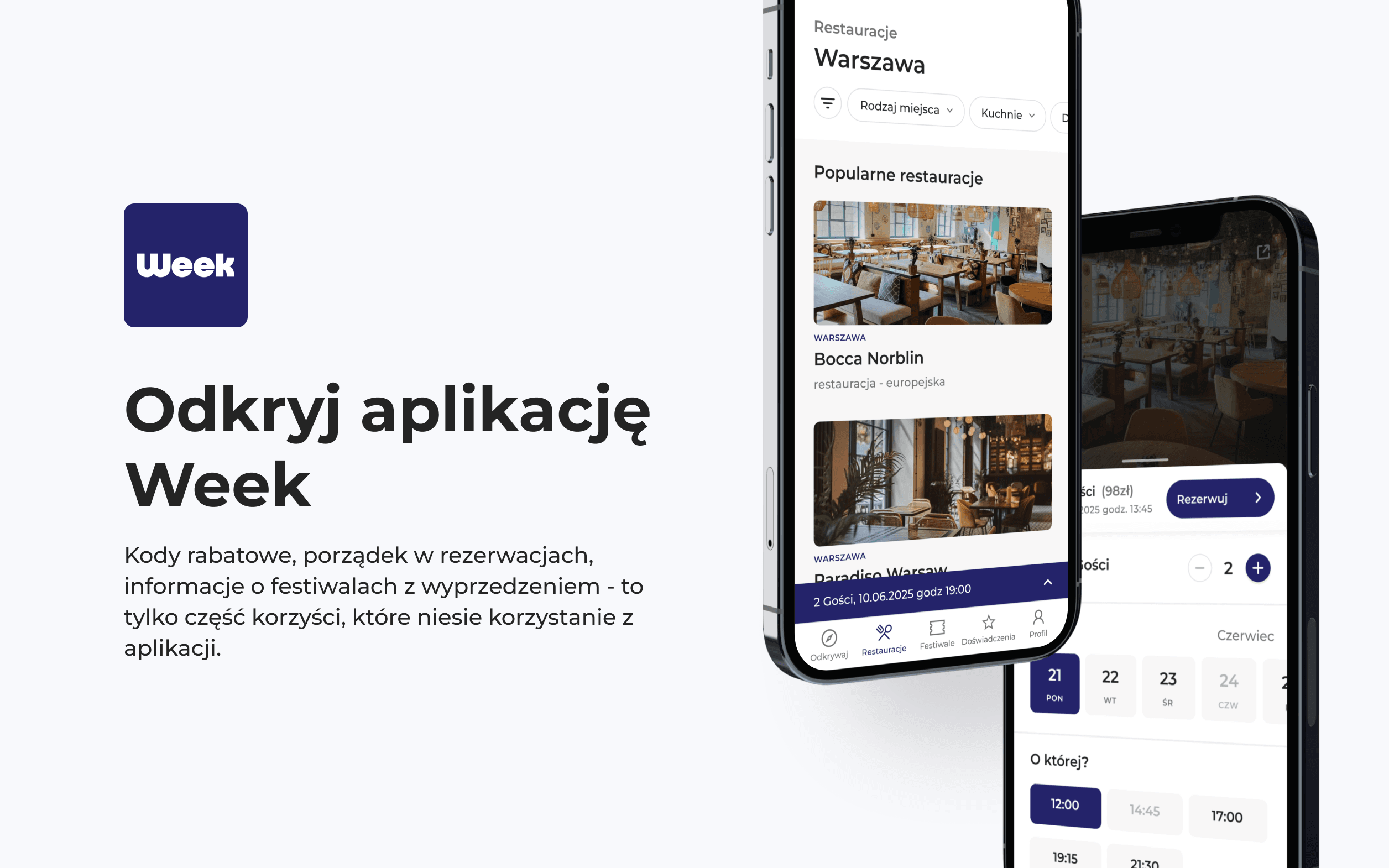 Aplikacja Week - Odkryj aplikację Week. 